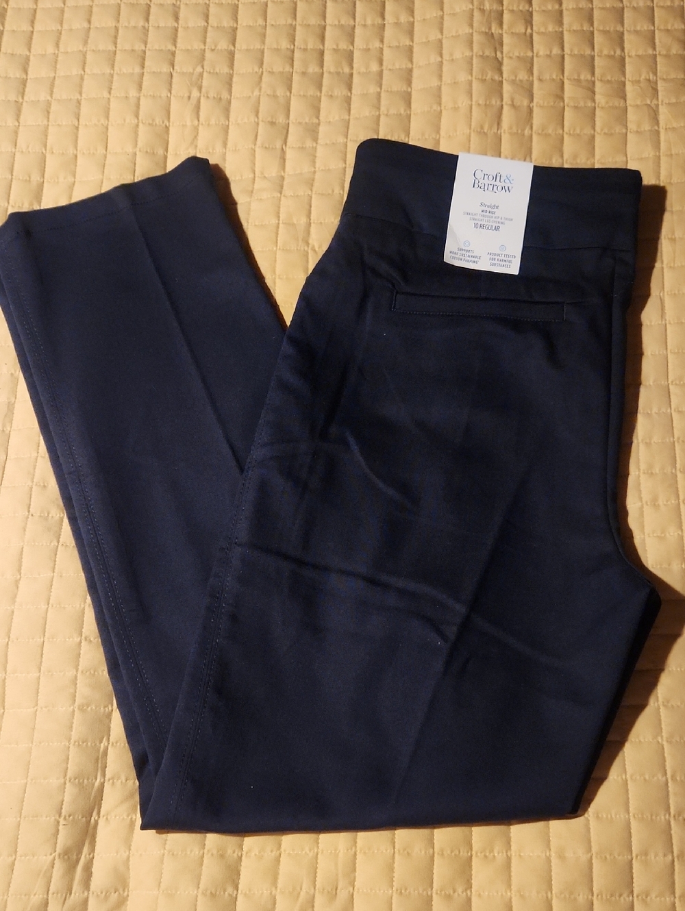 Croft & Barrow Navy Pull-On Pants